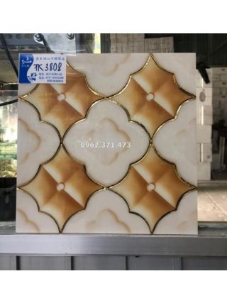 Gạch nhũ vàng 30x30 hình cánh lá