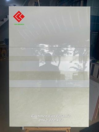 Gạch 40x80 cm men bóng màu vàng kem ốp tường