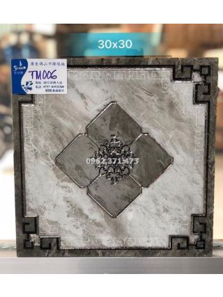 Gạch 30x30 nhũ bạc hoa văn đơn sắc
