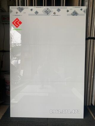 Gạch 40x80 bóng kiếng màu trắng tinh dán tường