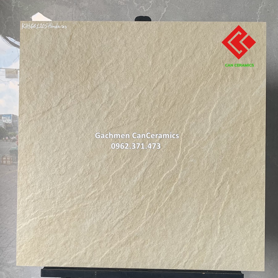 đá nhám 60x60 màu vàng kem dày 12mm