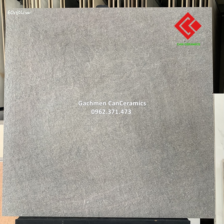 đá nhám 12mm chống trơn lát sân màu xám nhạt 60x60 cm