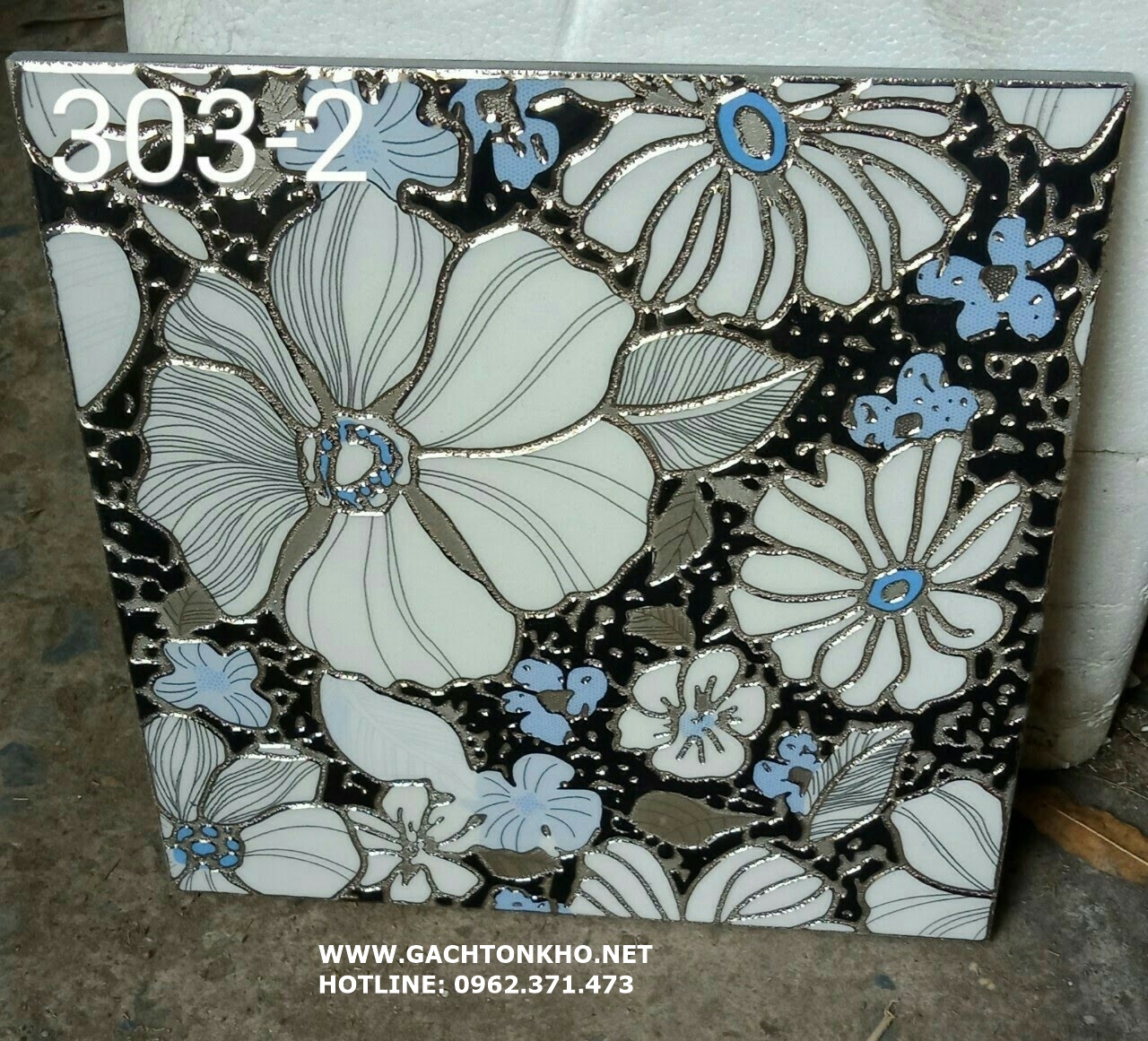gạch nhũ bạc 303-2